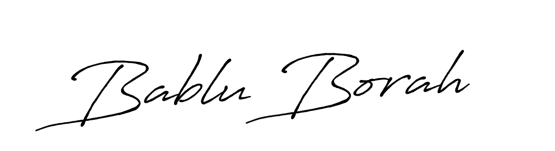 Make a beautiful signature design for name Bablu Borah. With this signature (Antro_Vectra_Bolder) style, you can create a handwritten signature for free. Bablu Borah signature style 7 images and pictures png