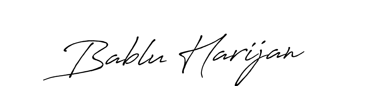 Use a signature maker to create a handwritten signature online. With this signature software, you can design (Antro_Vectra_Bolder) your own signature for name Bablu Harijan. Bablu Harijan signature style 7 images and pictures png