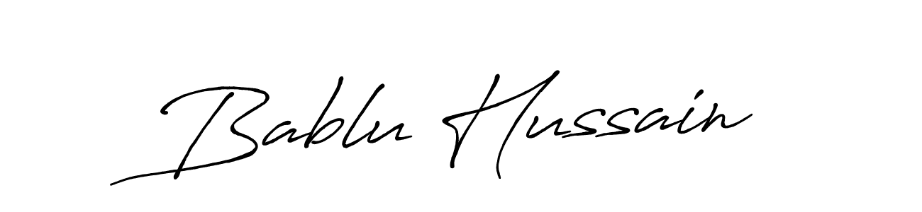 Create a beautiful signature design for name Bablu Hussain. With this signature (Antro_Vectra_Bolder) fonts, you can make a handwritten signature for free. Bablu Hussain signature style 7 images and pictures png