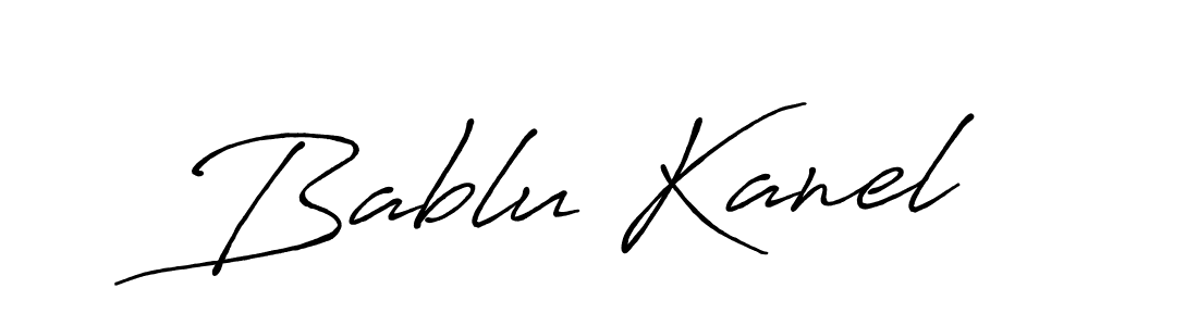 Create a beautiful signature design for name Bablu Kanel. With this signature (Antro_Vectra_Bolder) fonts, you can make a handwritten signature for free. Bablu Kanel signature style 7 images and pictures png