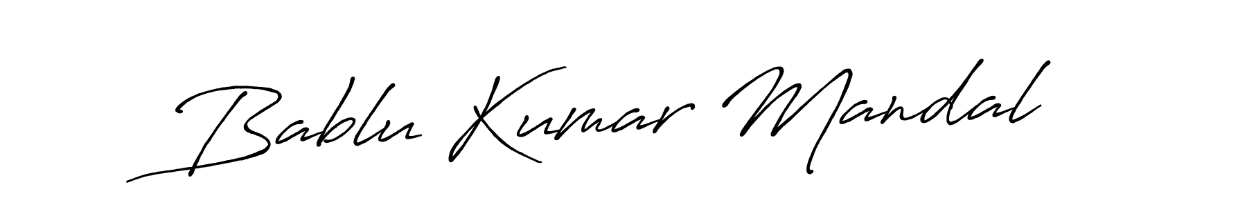 How to make Bablu Kumar Mandal name signature. Use Antro_Vectra_Bolder style for creating short signs online. This is the latest handwritten sign. Bablu Kumar Mandal signature style 7 images and pictures png