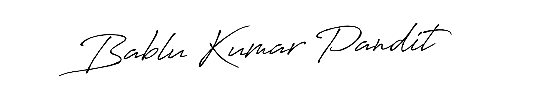 How to make Bablu Kumar Pandit name signature. Use Antro_Vectra_Bolder style for creating short signs online. This is the latest handwritten sign. Bablu Kumar Pandit signature style 7 images and pictures png