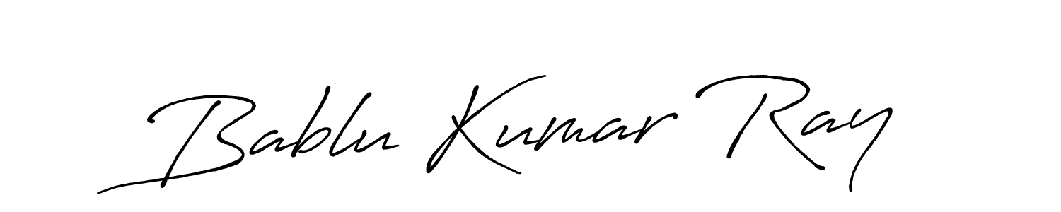 Bablu Kumar Ray stylish signature style. Best Handwritten Sign (Antro_Vectra_Bolder) for my name. Handwritten Signature Collection Ideas for my name Bablu Kumar Ray. Bablu Kumar Ray signature style 7 images and pictures png