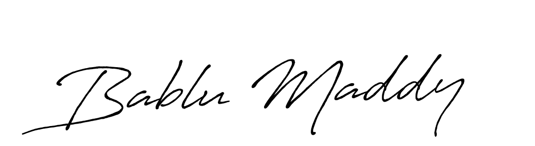 The best way (Antro_Vectra_Bolder) to make a short signature is to pick only two or three words in your name. The name Bablu Maddy include a total of six letters. For converting this name. Bablu Maddy signature style 7 images and pictures png