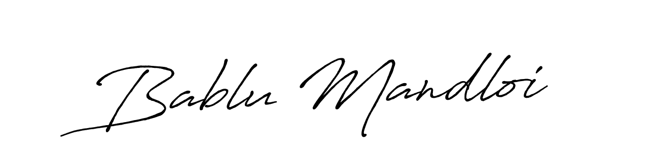 Also we have Bablu Mandloi name is the best signature style. Create professional handwritten signature collection using Antro_Vectra_Bolder autograph style. Bablu Mandloi signature style 7 images and pictures png