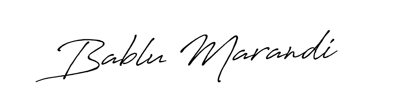 Create a beautiful signature design for name Bablu Marandi. With this signature (Antro_Vectra_Bolder) fonts, you can make a handwritten signature for free. Bablu Marandi signature style 7 images and pictures png