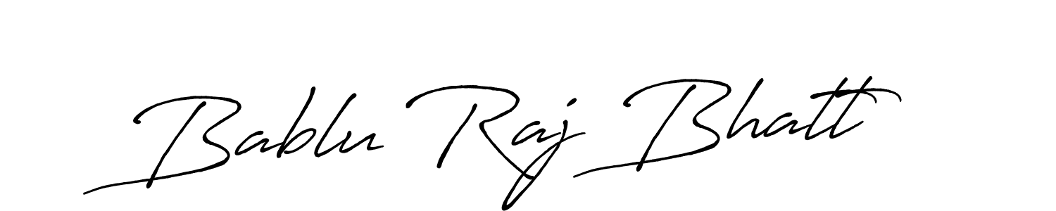 Create a beautiful signature design for name Bablu Raj Bhatt. With this signature (Antro_Vectra_Bolder) fonts, you can make a handwritten signature for free. Bablu Raj Bhatt signature style 7 images and pictures png