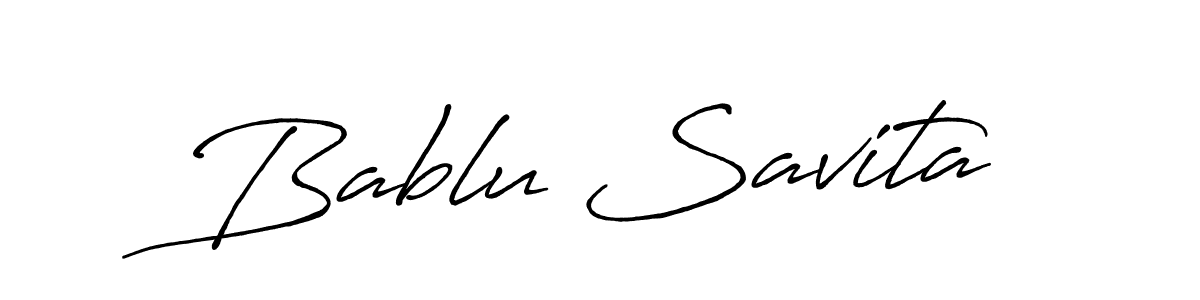 Bablu Savita stylish signature style. Best Handwritten Sign (Antro_Vectra_Bolder) for my name. Handwritten Signature Collection Ideas for my name Bablu Savita. Bablu Savita signature style 7 images and pictures png