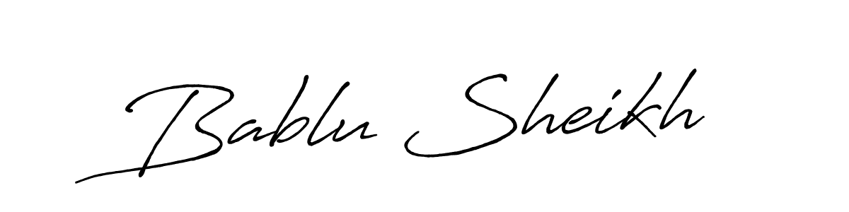 Design your own signature with our free online signature maker. With this signature software, you can create a handwritten (Antro_Vectra_Bolder) signature for name Bablu Sheikh. Bablu Sheikh signature style 7 images and pictures png