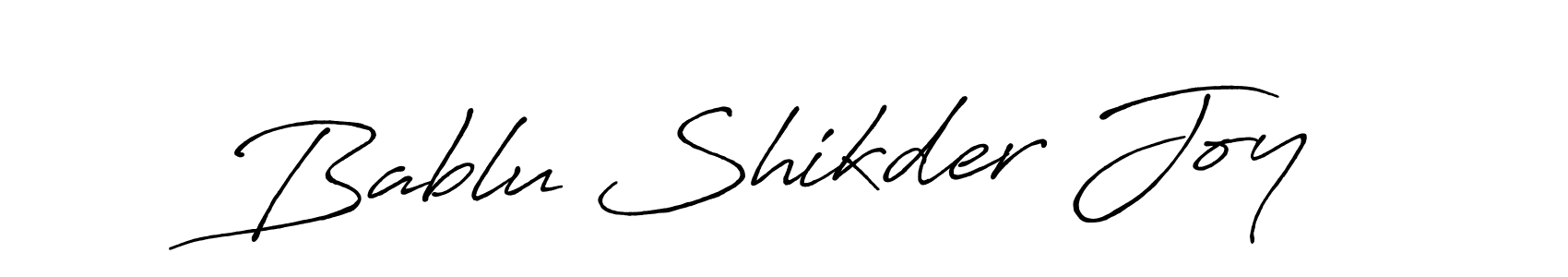 How to make Bablu Shikder Joy name signature. Use Antro_Vectra_Bolder style for creating short signs online. This is the latest handwritten sign. Bablu Shikder Joy signature style 7 images and pictures png