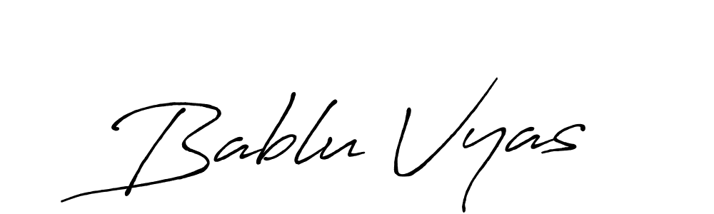 Make a short Bablu Vyas signature style. Manage your documents anywhere anytime using Antro_Vectra_Bolder. Create and add eSignatures, submit forms, share and send files easily. Bablu Vyas signature style 7 images and pictures png