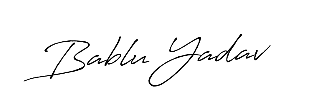 Bablu Yadav stylish signature style. Best Handwritten Sign (Antro_Vectra_Bolder) for my name. Handwritten Signature Collection Ideas for my name Bablu Yadav. Bablu Yadav signature style 7 images and pictures png