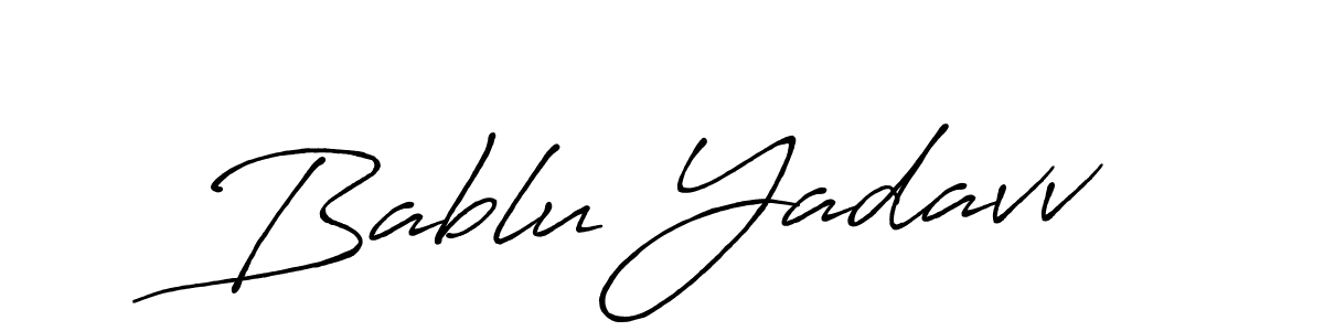 Design your own signature with our free online signature maker. With this signature software, you can create a handwritten (Antro_Vectra_Bolder) signature for name Bablu Yadavv. Bablu Yadavv signature style 7 images and pictures png