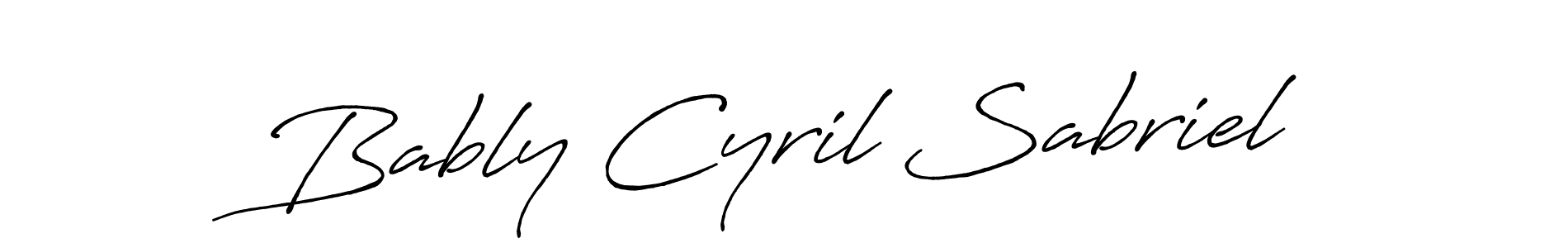 Design your own signature with our free online signature maker. With this signature software, you can create a handwritten (Antro_Vectra_Bolder) signature for name Bably Cyril Sabriel. Bably Cyril Sabriel signature style 7 images and pictures png