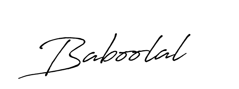 Make a beautiful signature design for name Baboolal. With this signature (Antro_Vectra_Bolder) style, you can create a handwritten signature for free. Baboolal signature style 7 images and pictures png