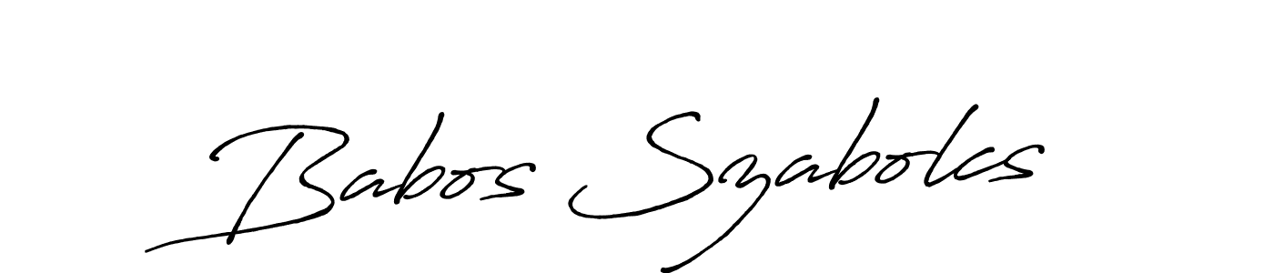 Also we have Babos Szabolcs name is the best signature style. Create professional handwritten signature collection using Antro_Vectra_Bolder autograph style. Babos Szabolcs signature style 7 images and pictures png