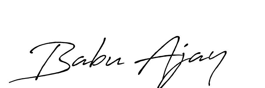 Make a beautiful signature design for name Babu Ajay. With this signature (Antro_Vectra_Bolder) style, you can create a handwritten signature for free. Babu Ajay signature style 7 images and pictures png