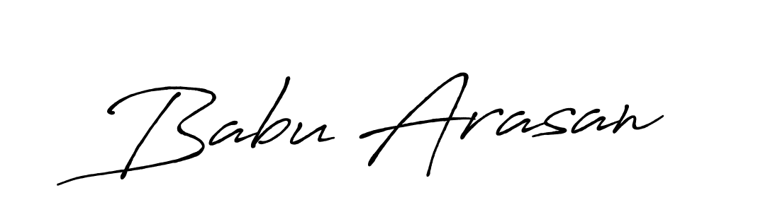 Also we have Babu Arasan name is the best signature style. Create professional handwritten signature collection using Antro_Vectra_Bolder autograph style. Babu Arasan signature style 7 images and pictures png