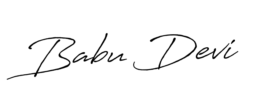 Babu Devi stylish signature style. Best Handwritten Sign (Antro_Vectra_Bolder) for my name. Handwritten Signature Collection Ideas for my name Babu Devi. Babu Devi signature style 7 images and pictures png