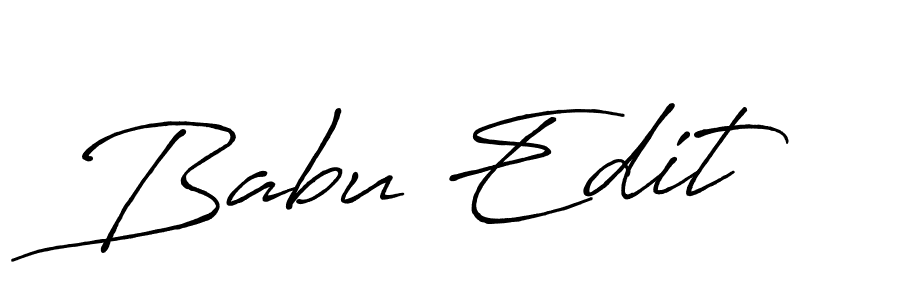 Also we have Babu Edit name is the best signature style. Create professional handwritten signature collection using Antro_Vectra_Bolder autograph style. Babu Edit signature style 7 images and pictures png