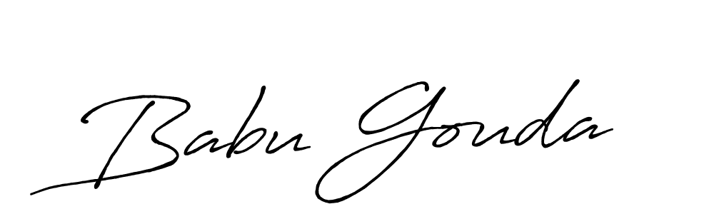 Babu Gouda stylish signature style. Best Handwritten Sign (Antro_Vectra_Bolder) for my name. Handwritten Signature Collection Ideas for my name Babu Gouda. Babu Gouda signature style 7 images and pictures png