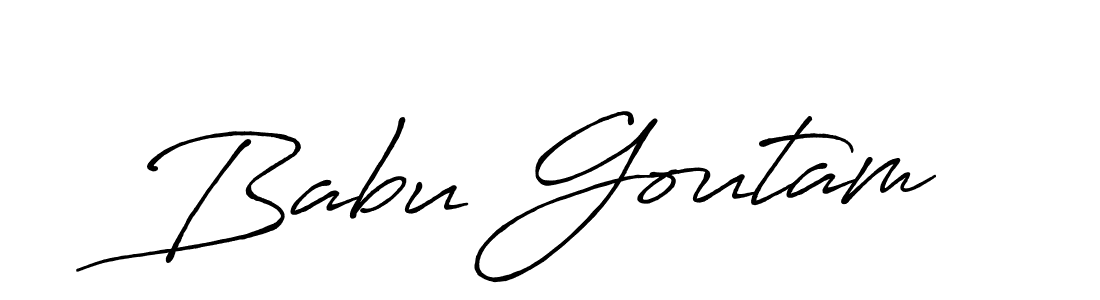 The best way (Antro_Vectra_Bolder) to make a short signature is to pick only two or three words in your name. The name Babu Goutam include a total of six letters. For converting this name. Babu Goutam signature style 7 images and pictures png