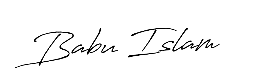 How to make Babu Islam signature? Antro_Vectra_Bolder is a professional autograph style. Create handwritten signature for Babu Islam name. Babu Islam signature style 7 images and pictures png