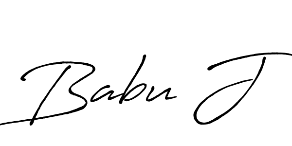 You should practise on your own different ways (Antro_Vectra_Bolder) to write your name (Babu J) in signature. don't let someone else do it for you. Babu J signature style 7 images and pictures png