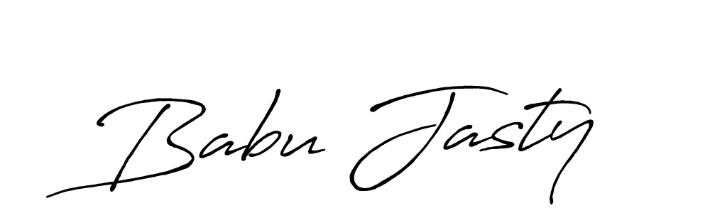 Use a signature maker to create a handwritten signature online. With this signature software, you can design (Antro_Vectra_Bolder) your own signature for name Babu Jasty. Babu Jasty signature style 7 images and pictures png