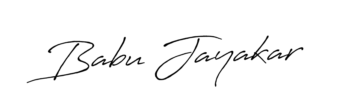 Make a beautiful signature design for name Babu Jayakar. With this signature (Antro_Vectra_Bolder) style, you can create a handwritten signature for free. Babu Jayakar signature style 7 images and pictures png