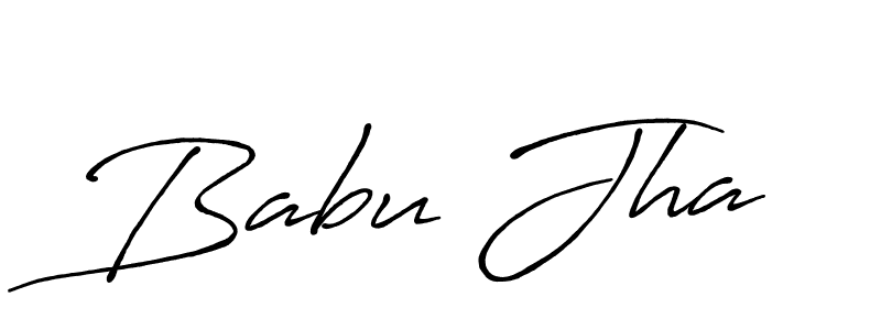 Once you've used our free online signature maker to create your best signature Antro_Vectra_Bolder style, it's time to enjoy all of the benefits that Babu Jha name signing documents. Babu Jha signature style 7 images and pictures png