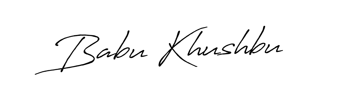 How to Draw Babu Khushbu signature style? Antro_Vectra_Bolder is a latest design signature styles for name Babu Khushbu. Babu Khushbu signature style 7 images and pictures png