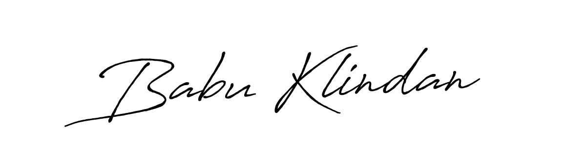 Design your own signature with our free online signature maker. With this signature software, you can create a handwritten (Antro_Vectra_Bolder) signature for name Babu Klindan. Babu Klindan signature style 7 images and pictures png