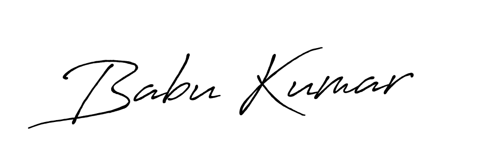 How to make Babu Kumar name signature. Use Antro_Vectra_Bolder style for creating short signs online. This is the latest handwritten sign. Babu Kumar signature style 7 images and pictures png