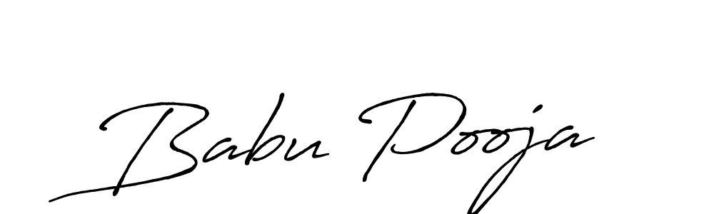 It looks lik you need a new signature style for name Babu Pooja. Design unique handwritten (Antro_Vectra_Bolder) signature with our free signature maker in just a few clicks. Babu Pooja signature style 7 images and pictures png