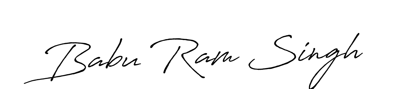 Create a beautiful signature design for name Babu Ram Singh. With this signature (Antro_Vectra_Bolder) fonts, you can make a handwritten signature for free. Babu Ram Singh signature style 7 images and pictures png