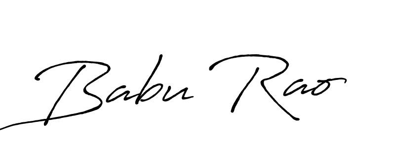 Create a beautiful signature design for name Babu Rao. With this signature (Antro_Vectra_Bolder) fonts, you can make a handwritten signature for free. Babu Rao signature style 7 images and pictures png