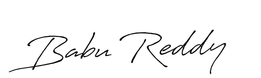 Create a beautiful signature design for name Babu Reddy. With this signature (Antro_Vectra_Bolder) fonts, you can make a handwritten signature for free. Babu Reddy signature style 7 images and pictures png