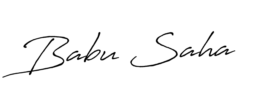 Use a signature maker to create a handwritten signature online. With this signature software, you can design (Antro_Vectra_Bolder) your own signature for name Babu Saha. Babu Saha signature style 7 images and pictures png