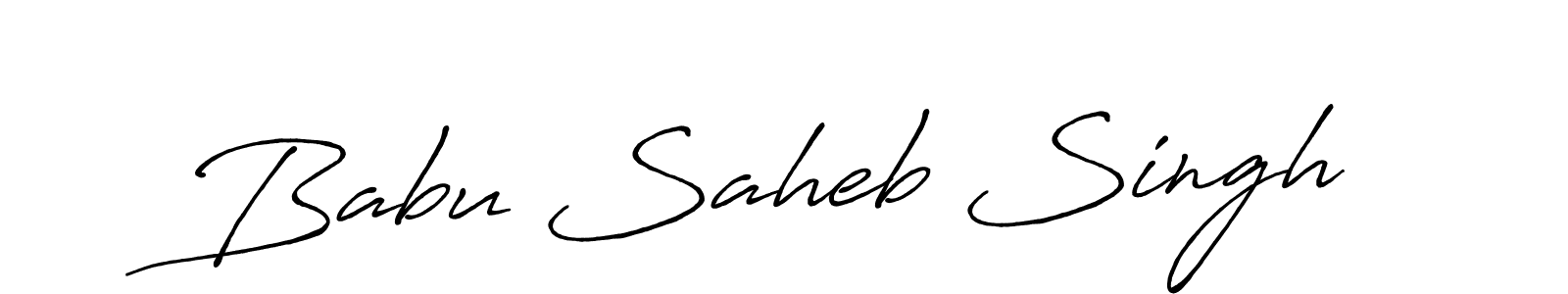 Use a signature maker to create a handwritten signature online. With this signature software, you can design (Antro_Vectra_Bolder) your own signature for name Babu Saheb Singh. Babu Saheb Singh signature style 7 images and pictures png