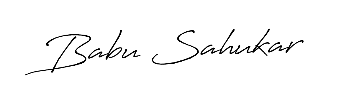 Make a beautiful signature design for name Babu Sahukar. With this signature (Antro_Vectra_Bolder) style, you can create a handwritten signature for free. Babu Sahukar signature style 7 images and pictures png