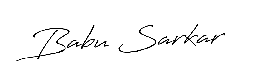 Create a beautiful signature design for name Babu Sarkar. With this signature (Antro_Vectra_Bolder) fonts, you can make a handwritten signature for free. Babu Sarkar signature style 7 images and pictures png