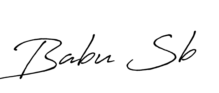 Use a signature maker to create a handwritten signature online. With this signature software, you can design (Antro_Vectra_Bolder) your own signature for name Babu Sb. Babu Sb signature style 7 images and pictures png