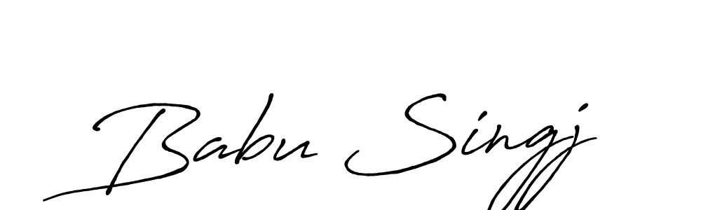 How to make Babu Singj signature? Antro_Vectra_Bolder is a professional autograph style. Create handwritten signature for Babu Singj name. Babu Singj signature style 7 images and pictures png