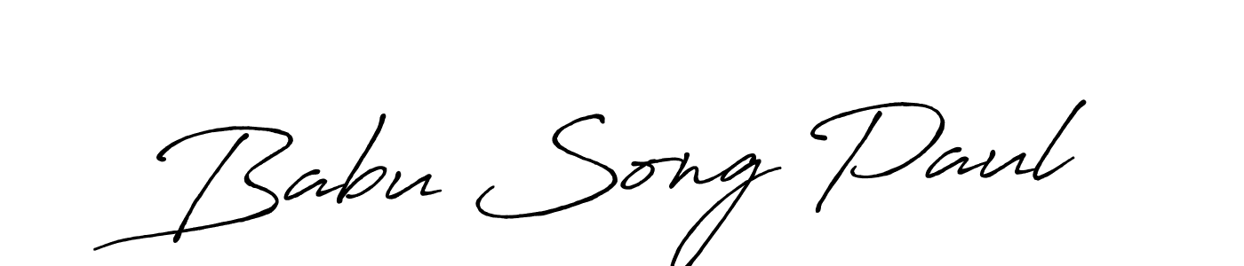The best way (Antro_Vectra_Bolder) to make a short signature is to pick only two or three words in your name. The name Babu Song Paul include a total of six letters. For converting this name. Babu Song Paul signature style 7 images and pictures png