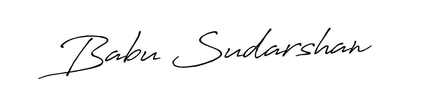 How to make Babu Sudarshan name signature. Use Antro_Vectra_Bolder style for creating short signs online. This is the latest handwritten sign. Babu Sudarshan signature style 7 images and pictures png