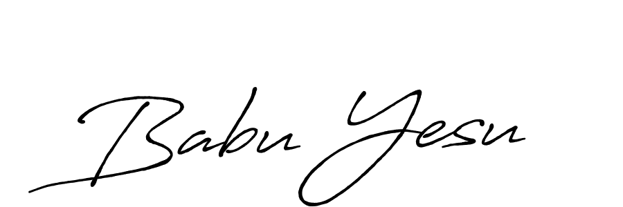 Babu Yesu stylish signature style. Best Handwritten Sign (Antro_Vectra_Bolder) for my name. Handwritten Signature Collection Ideas for my name Babu Yesu. Babu Yesu signature style 7 images and pictures png