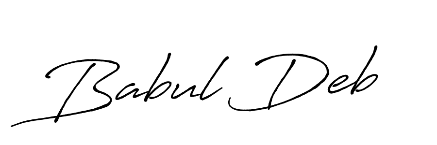 Also You can easily find your signature by using the search form. We will create Babul Deb name handwritten signature images for you free of cost using Antro_Vectra_Bolder sign style. Babul Deb signature style 7 images and pictures png