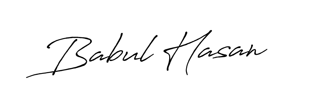 Create a beautiful signature design for name Babul Hasan. With this signature (Antro_Vectra_Bolder) fonts, you can make a handwritten signature for free. Babul Hasan signature style 7 images and pictures png