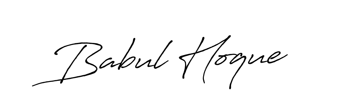 It looks lik you need a new signature style for name Babul Hoque. Design unique handwritten (Antro_Vectra_Bolder) signature with our free signature maker in just a few clicks. Babul Hoque signature style 7 images and pictures png